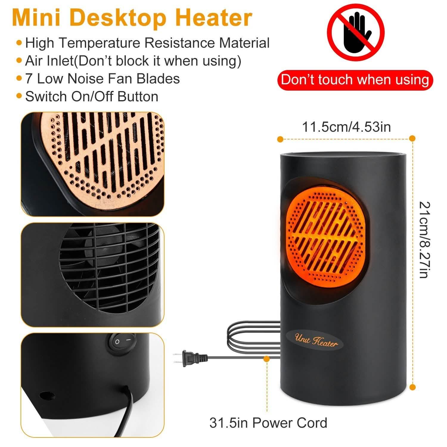 300W Portable Electric Mini Heater DailySale