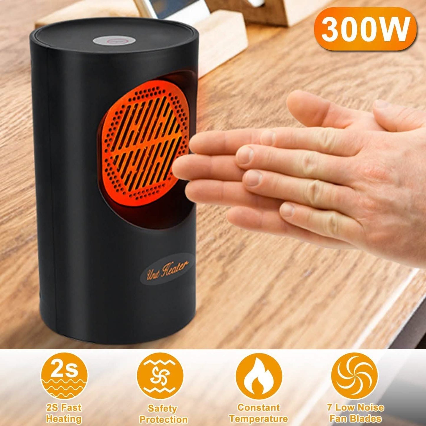 300W Portable Electric Mini Heater DailySale