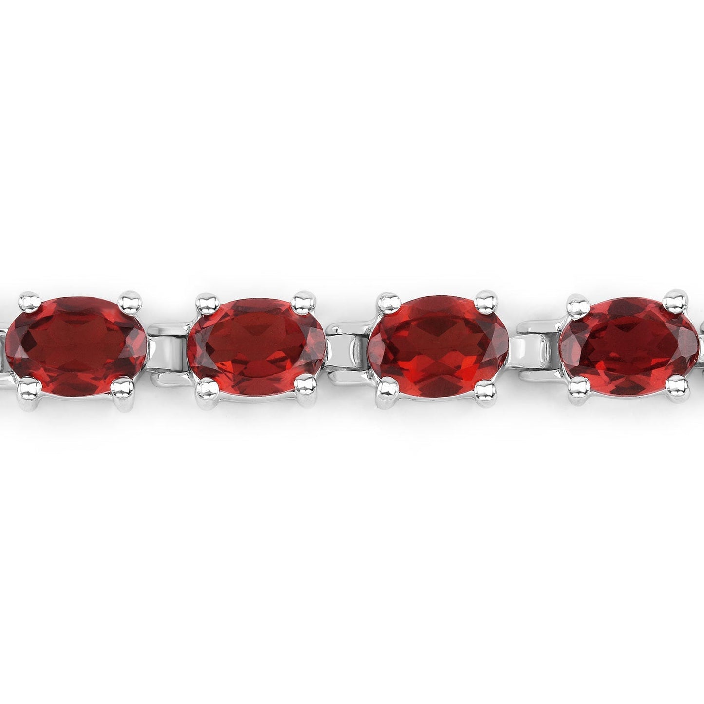 15.30 Carat Genuine Garnet .925 Sterling Silver Bracelet Bids.com