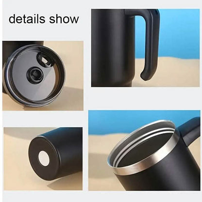 30.5 Oz 304 Stainless Steel Double Vacuum Portable Travel Cup with Handle and Straw DailySale