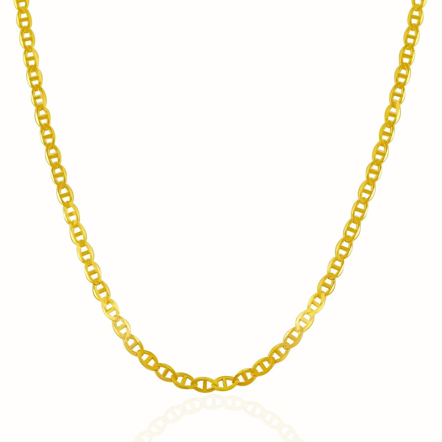 3.2mm 14k Yellow Gold Mariner Link Chain Bids.com