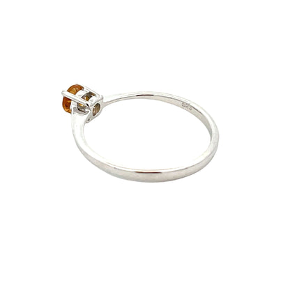Genuine .20ct Citrine Ring Sterling Silver Bids.com