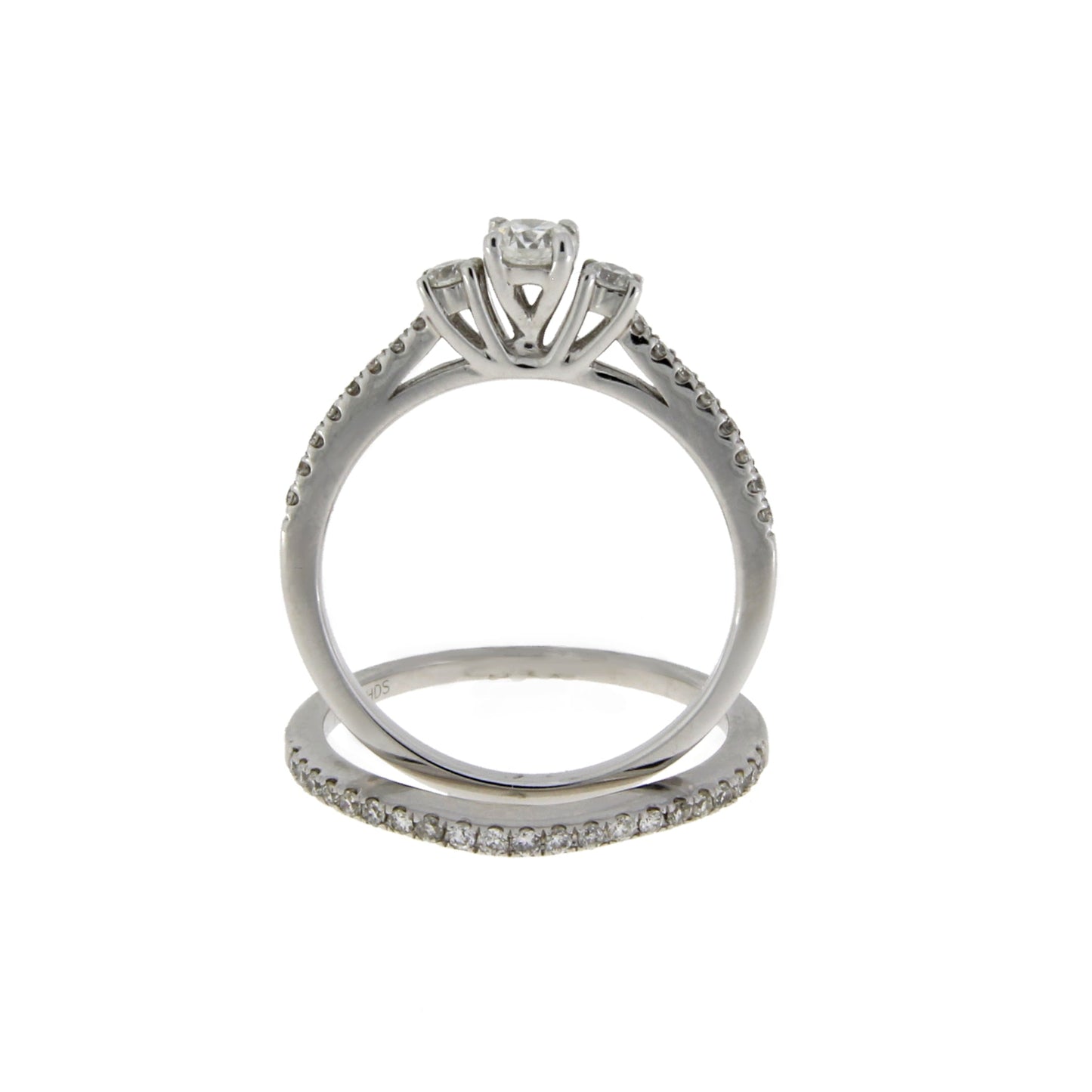 .45ct Diamond Engagement Ring Set 14KT White Gold Bids.com