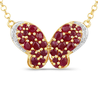 4.15 Carat Genuine Ruby and White Zircon .925 Sterling Silver Pendant Bids.com