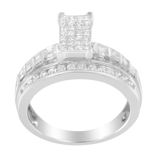 10KT White Gold Diamond Composite Ring (1 cttw, H-I Color, SI2-I1 Clarity) Bids.com