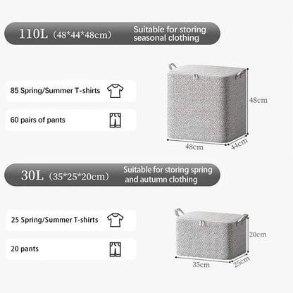 30L Foldable Fabric Clothes Storage Organizer Bag with Reinforced Handle DailySale
