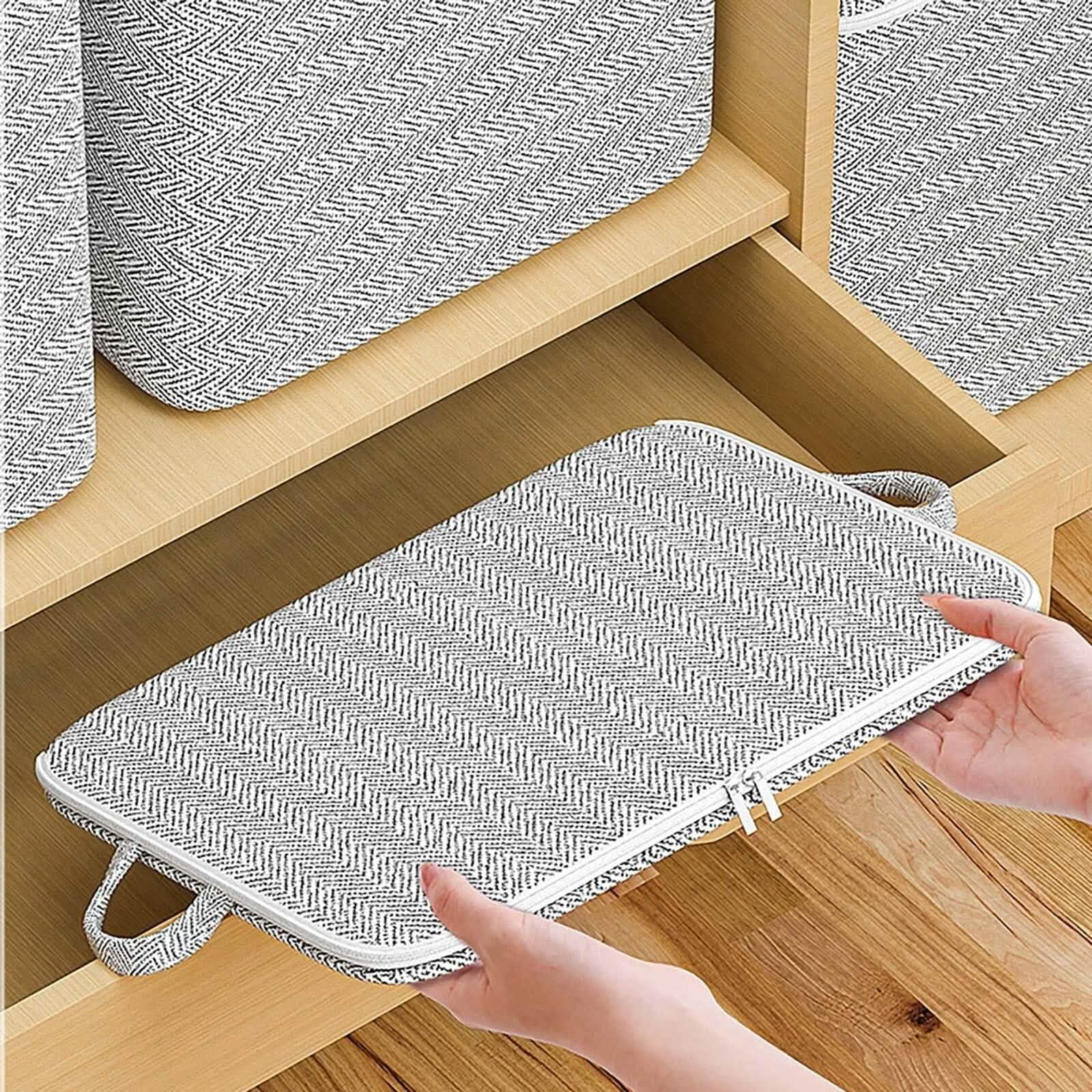 30L Foldable Fabric Clothes Storage Organizer Bag with Reinforced Handle DailySale