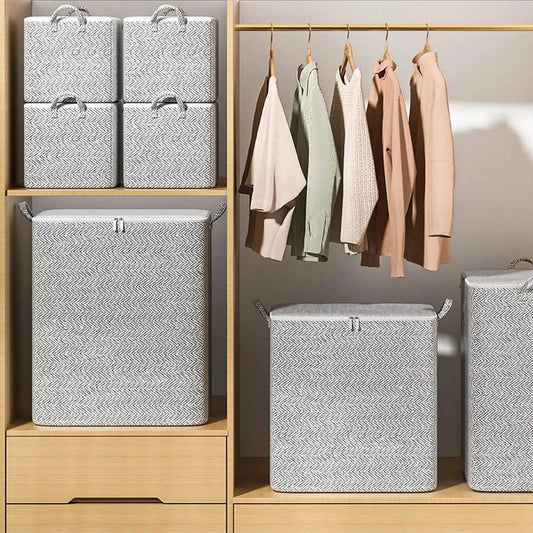 30L Foldable Fabric Clothes Storage Organizer Bag with Reinforced Handle DailySale