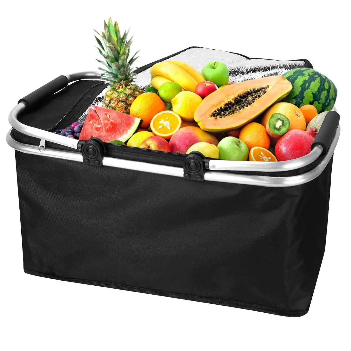 30L Insulated Picnic Basket Cooler Collapsible Food Delivery Storage DailySale