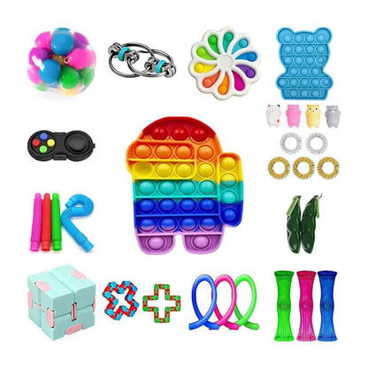 31-Piece: Fidget Sensory Toy Set - Stress Relief for Kids and Adults DailySale