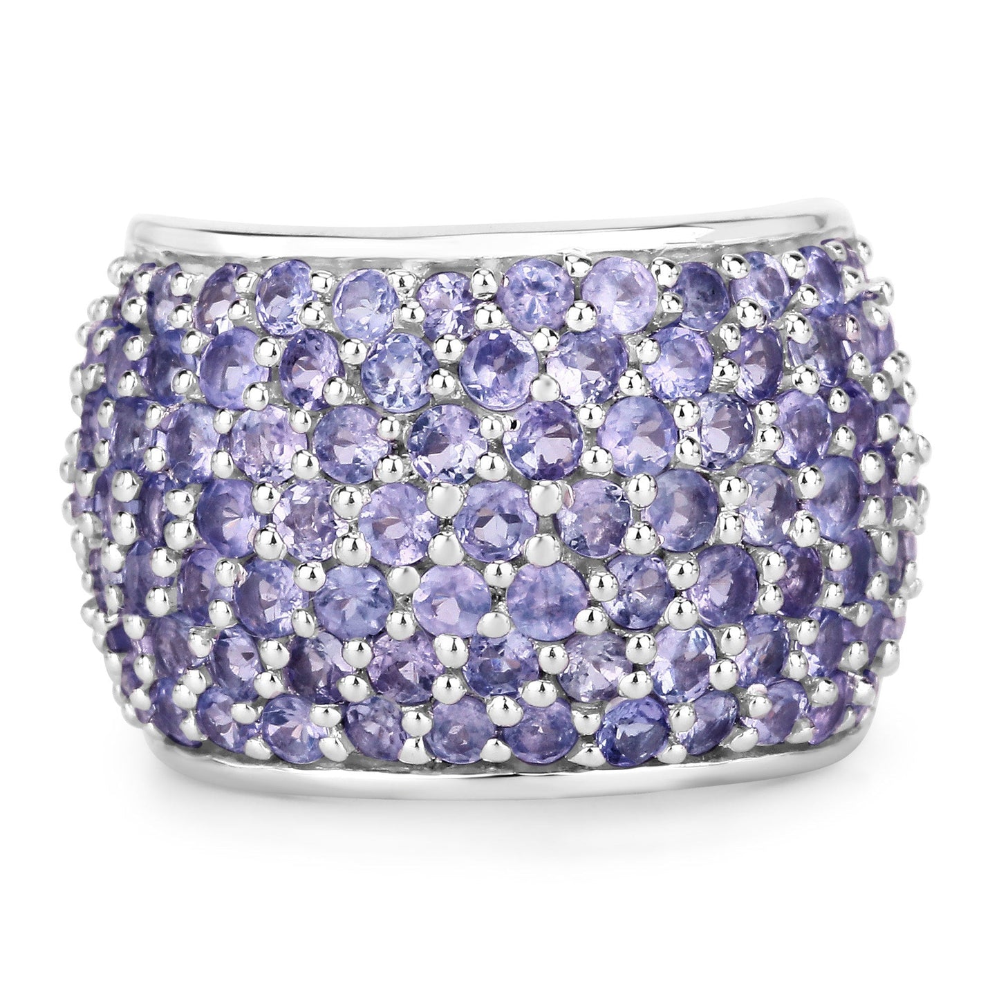 4.22 Carat Genuine Tanzanite .925 Sterling Silver Ring Bids.com