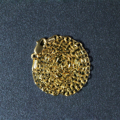 2.3mm 14k Yellow Gold Diamond Cut Cable Link Chain Bids.com