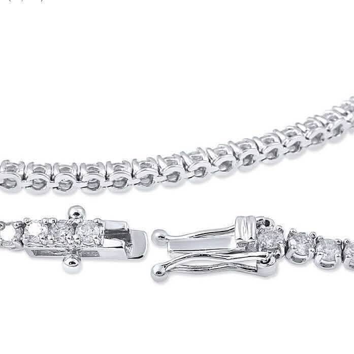 3.15ct. Round Cut Diamond Tennis Bracelet In 14k White Gold DailySale