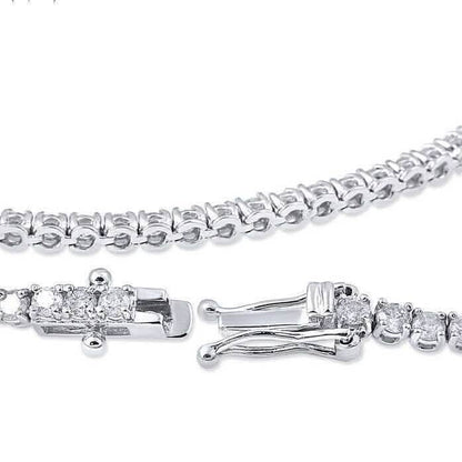 3.15ct. Round Cut Diamond Tennis Bracelet In 14k White Gold DailySale