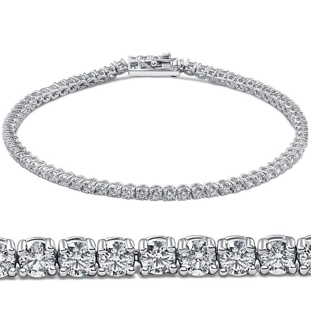 3.15ct. Round Cut Diamond Tennis Bracelet In 14k White Gold DailySale