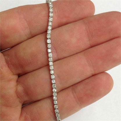 3.15ct. Round Cut Diamond Tennis Bracelet In 14k White Gold DailySale
