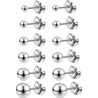 Stainless Steel Hypoallergenic Ball Shaped Stud Earrings DailySale