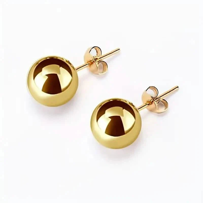 Stainless Steel Hypoallergenic Ball Shaped Stud Earrings DailySale