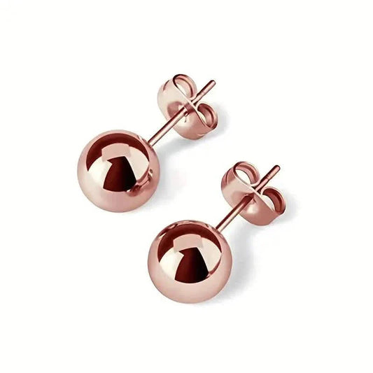 Stainless Steel Hypoallergenic Ball Shaped Stud Earrings DailySale