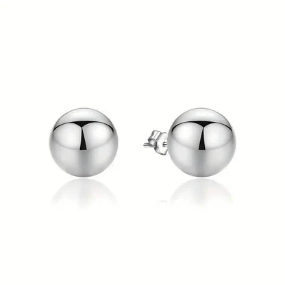 Stainless Steel Hypoallergenic Ball Shaped Stud Earrings DailySale