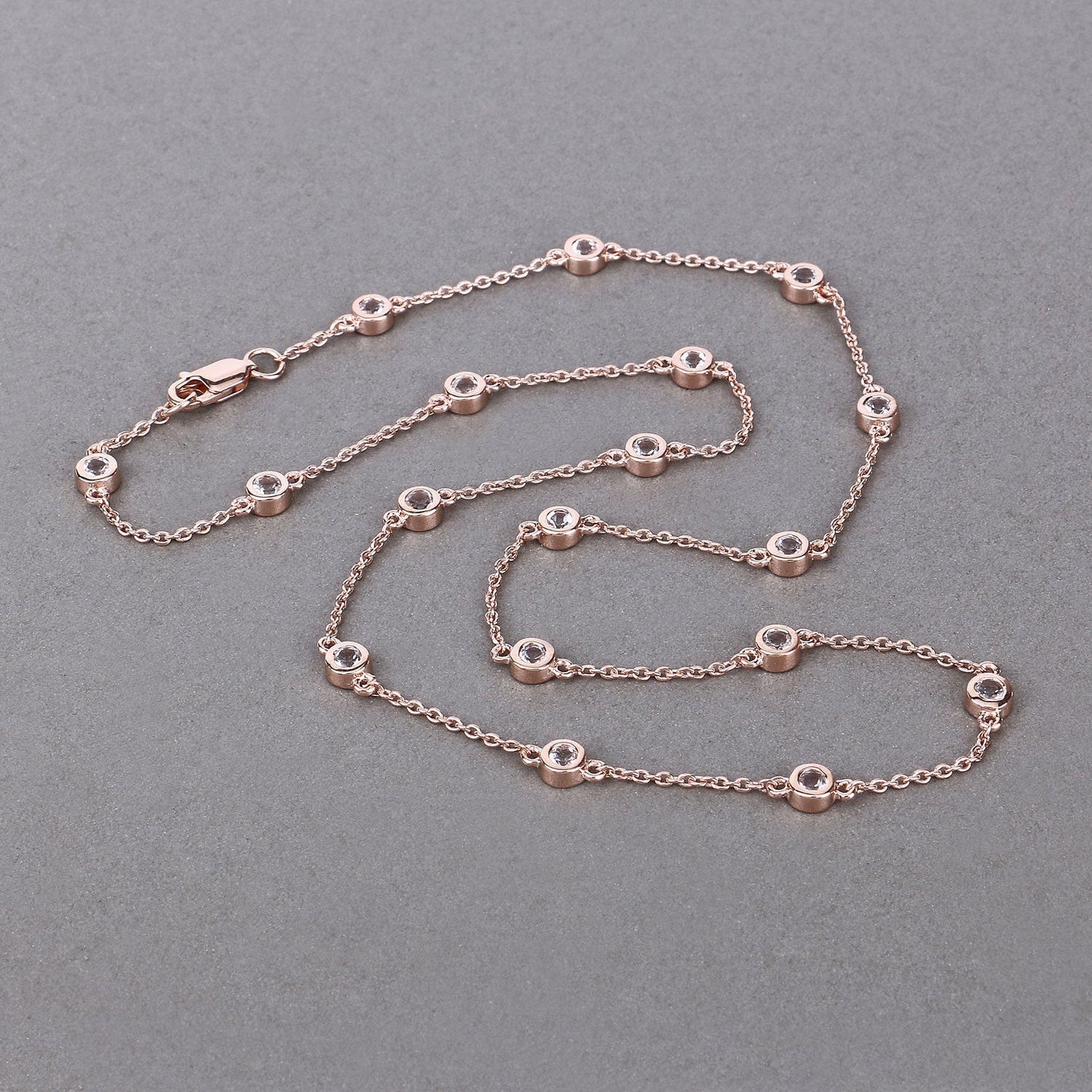 1.62 Carat Genuine Morganite .925 Sterling Silver Necklace Bids.com