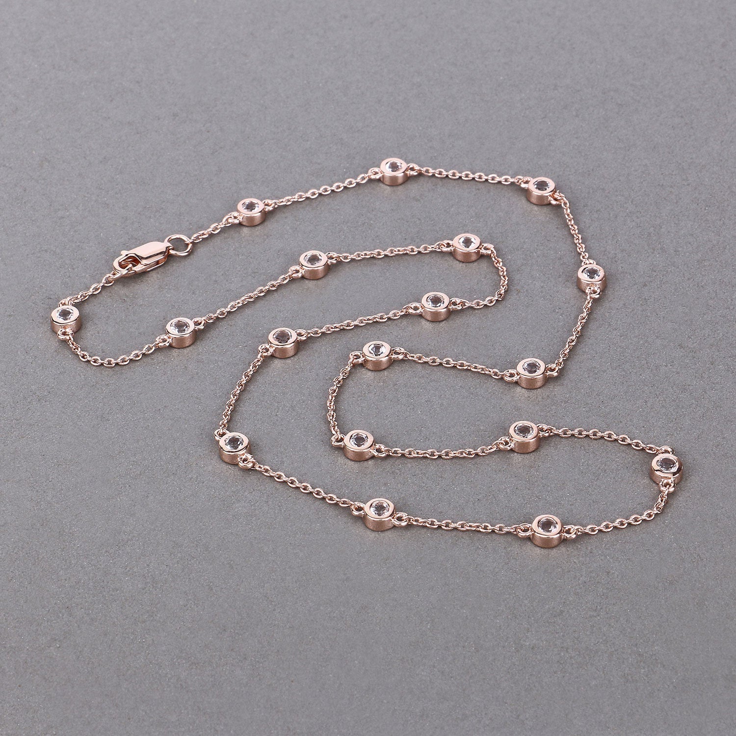 1.62 Carat Genuine Morganite .925 Sterling Silver Necklace Bids.com