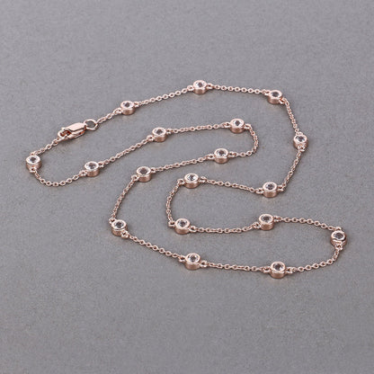 1.62 Carat Genuine Morganite .925 Sterling Silver Necklace Bids.com