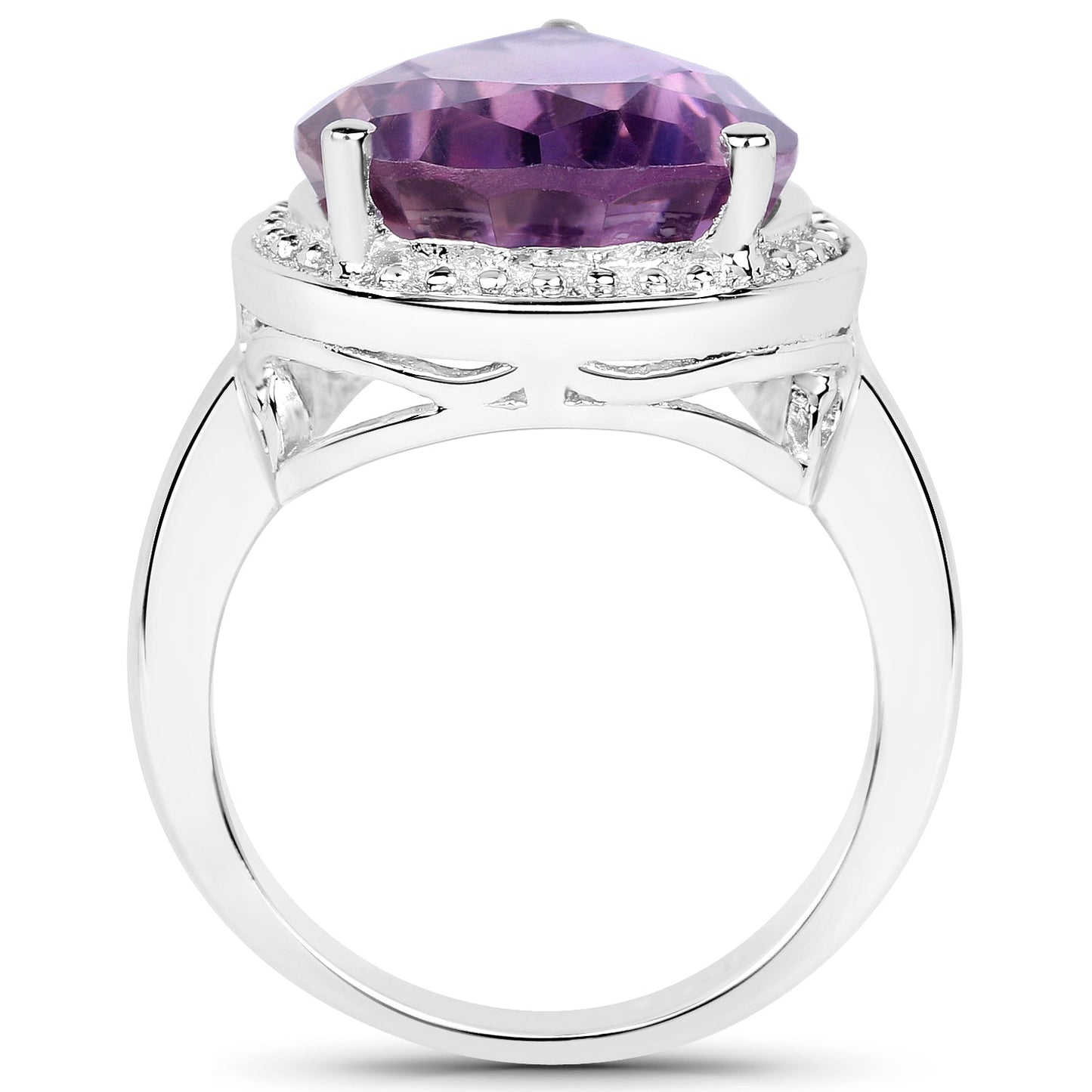 9.00 Carat Genuine Amethyst .925 Sterling Silver Ring Bids.com