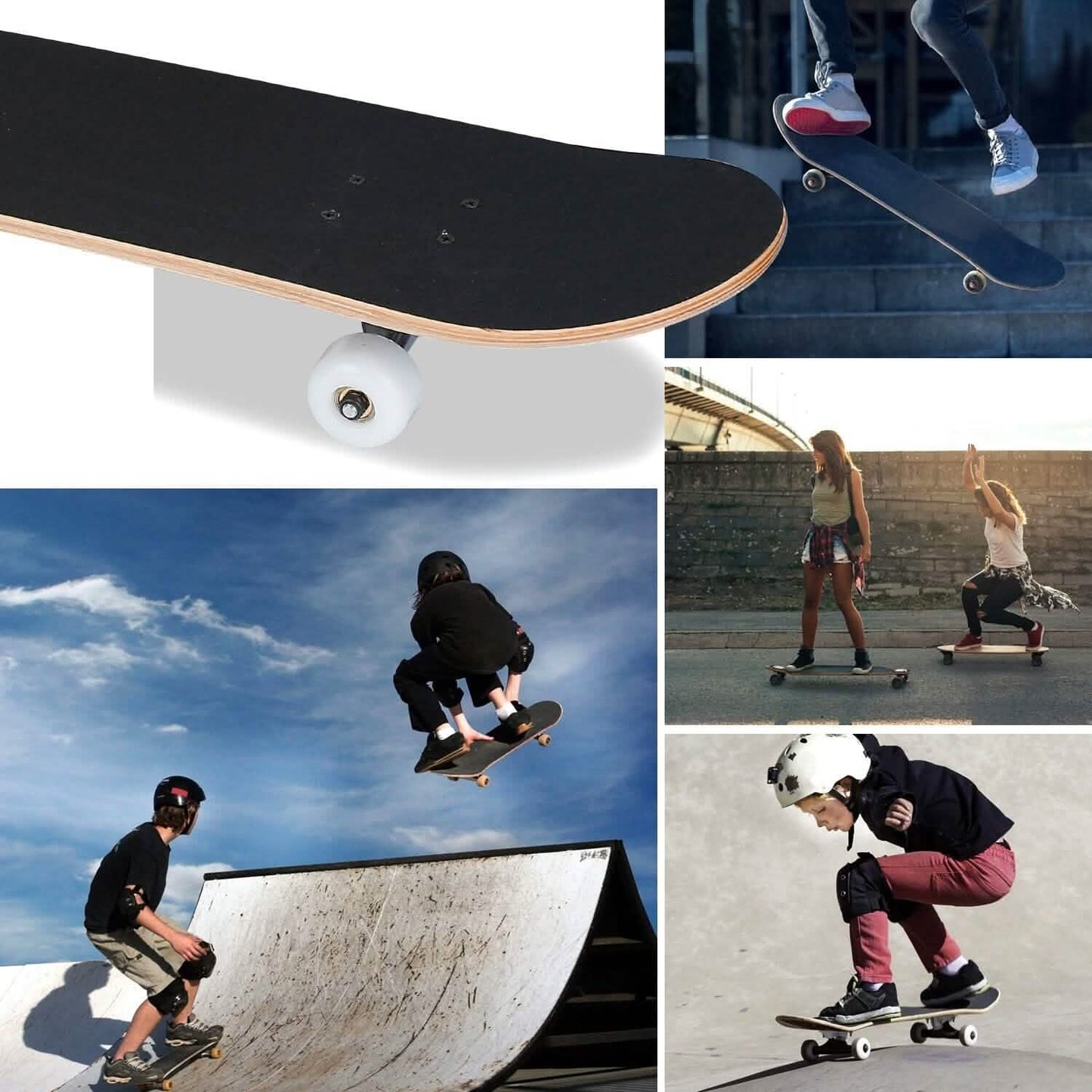 31x8in 9 Layers Maple Concave Skateboard DailySale