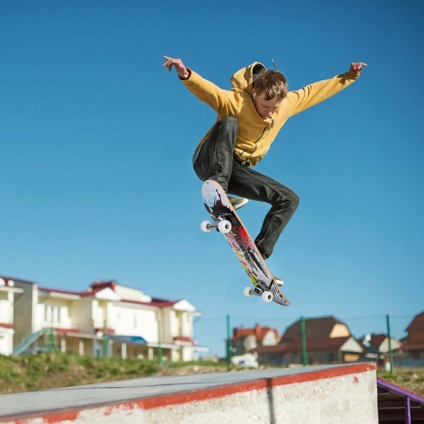 31x8in 9 Layers Maple Concave Skateboard DailySale