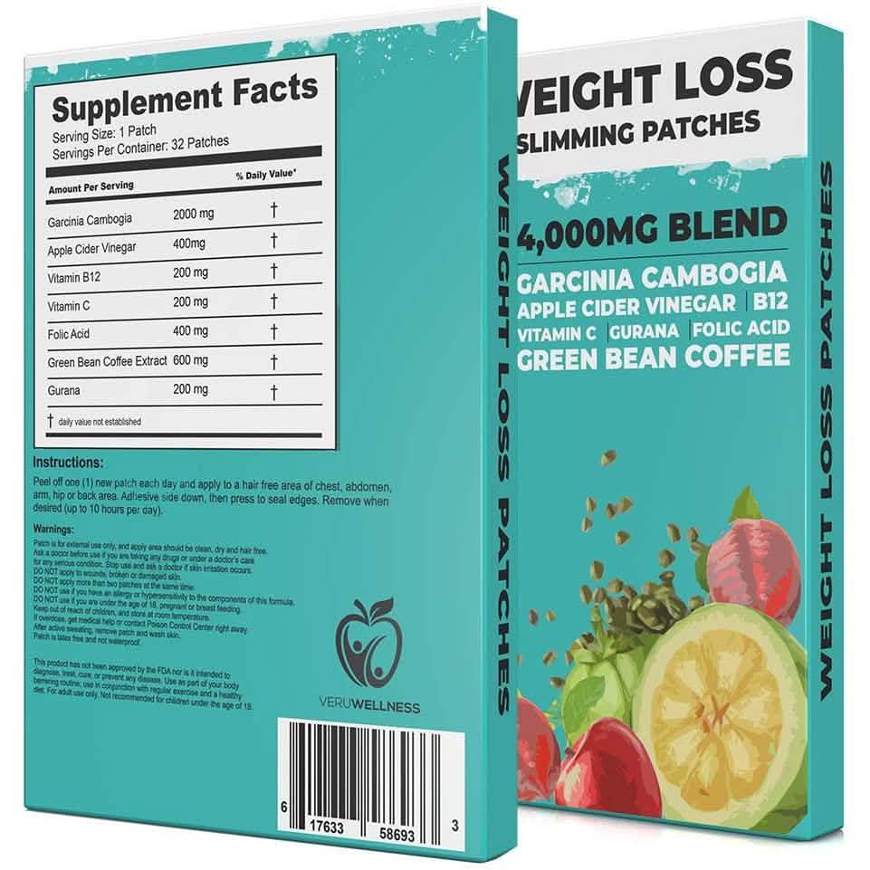 32 Day Supply Weight Loss Slimming Patches DailySale
