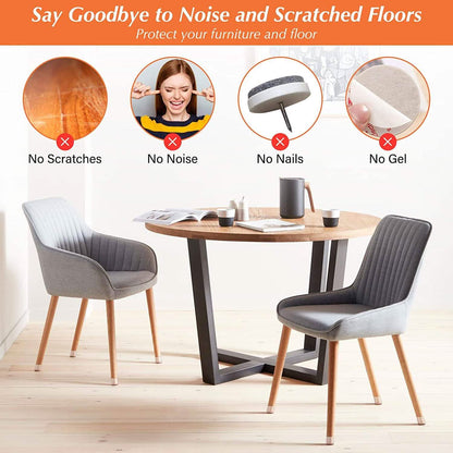 32-Piece: Clear Chair Leg Floor Protectors DailySale