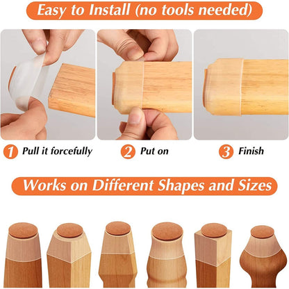 32-Piece: Clear Chair Leg Floor Protectors DailySale