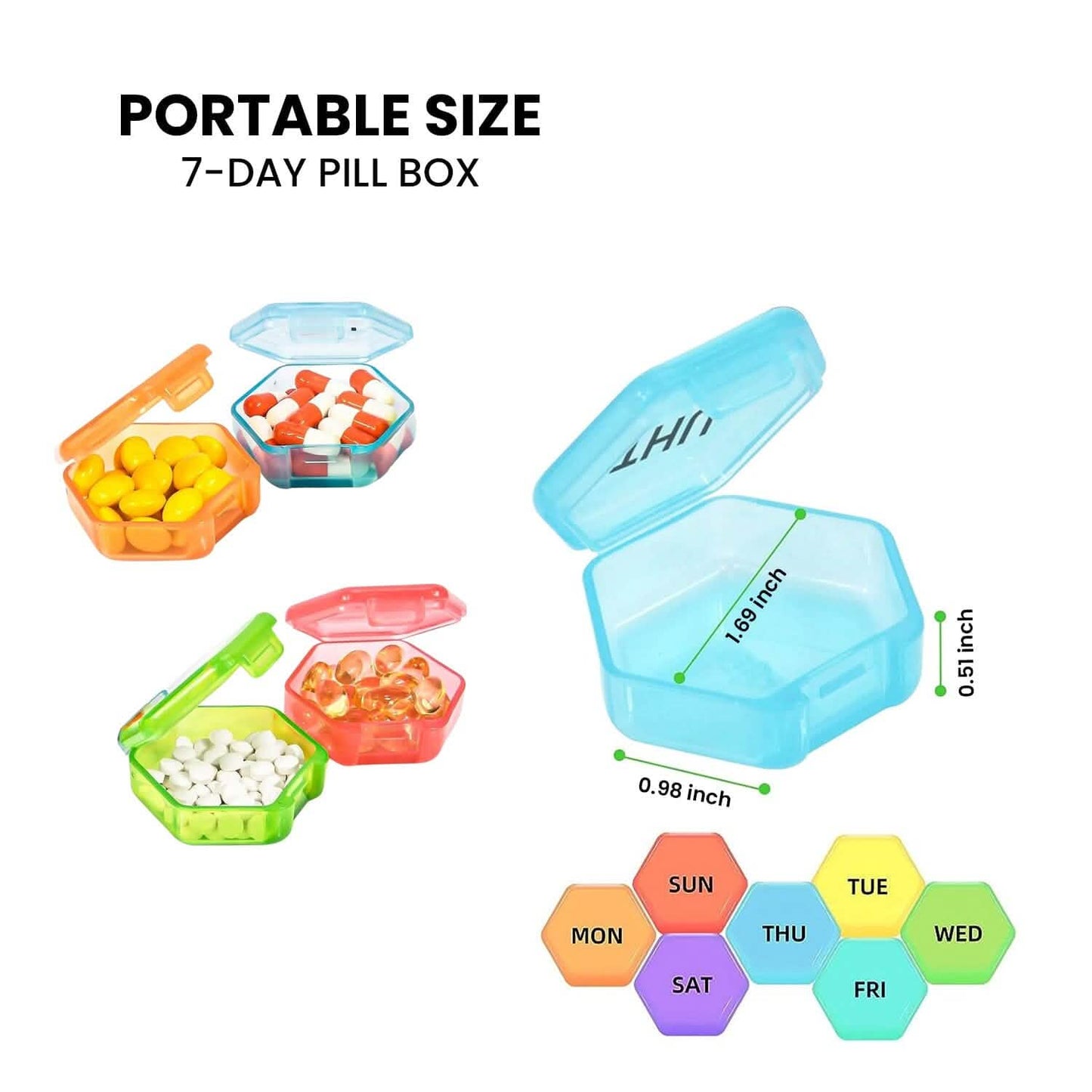 32-Pieces: Colored Compartments Monthly Pill, Medicine And Vitamin Organizer With Tray DailySale