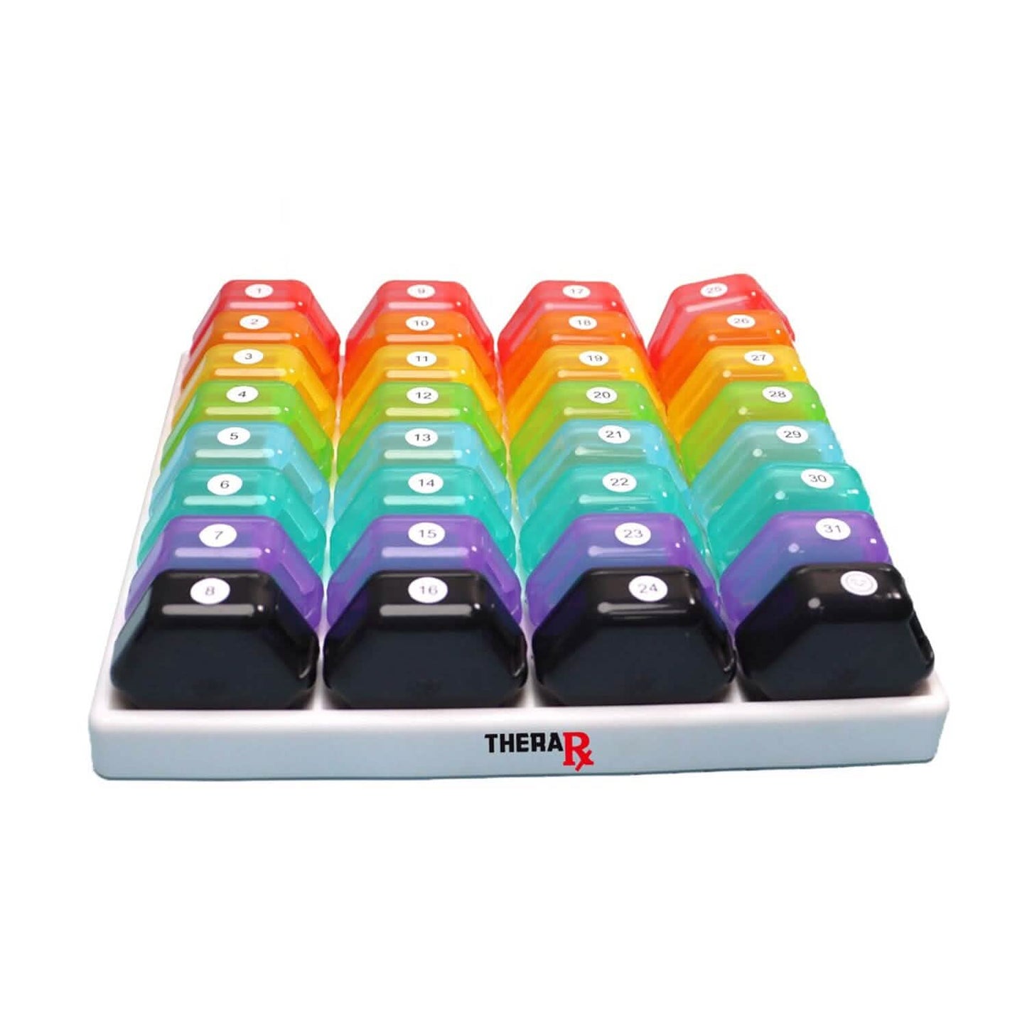 32-Pieces: Colored Compartments Monthly Pill, Medicine And Vitamin Organizer With Tray DailySale