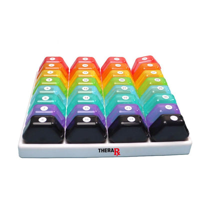 32-Pieces: Colored Compartments Monthly Pill, Medicine And Vitamin Organizer With Tray DailySale