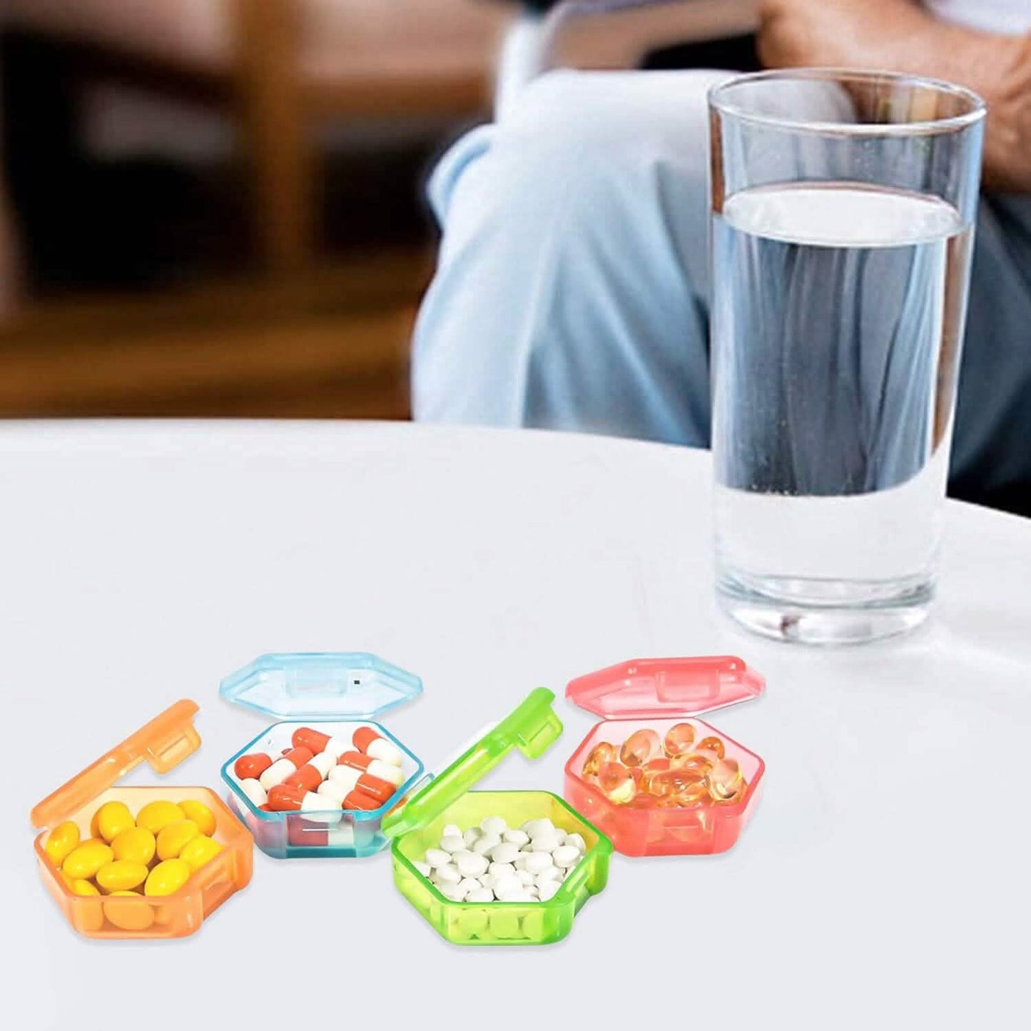 32-Pieces: Colored Compartments Monthly Pill, Medicine And Vitamin Organizer With Tray DailySale