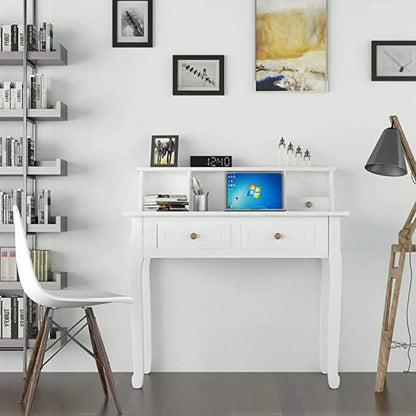 32" Wooden Secretary Desk Bedroom Small Dresser with 4 Storage Drawers DailySale