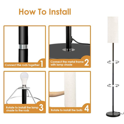 3200K Warm Yellow Light Modern Standing Lamp with Foot Switch 6W Bulb DailySale