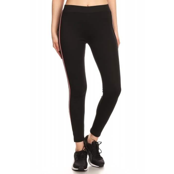 2-Pack: Women's Cotton Blend Side Stripe Leggings DailySale