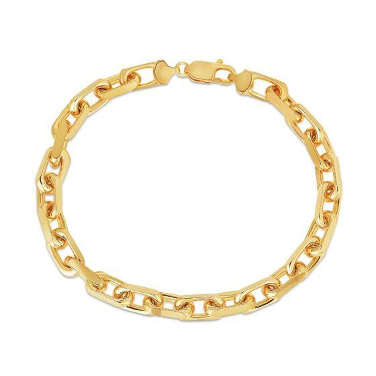 14k Yellow Gold French Cable Chain Bracelet  (6.10 mm) Bids.com