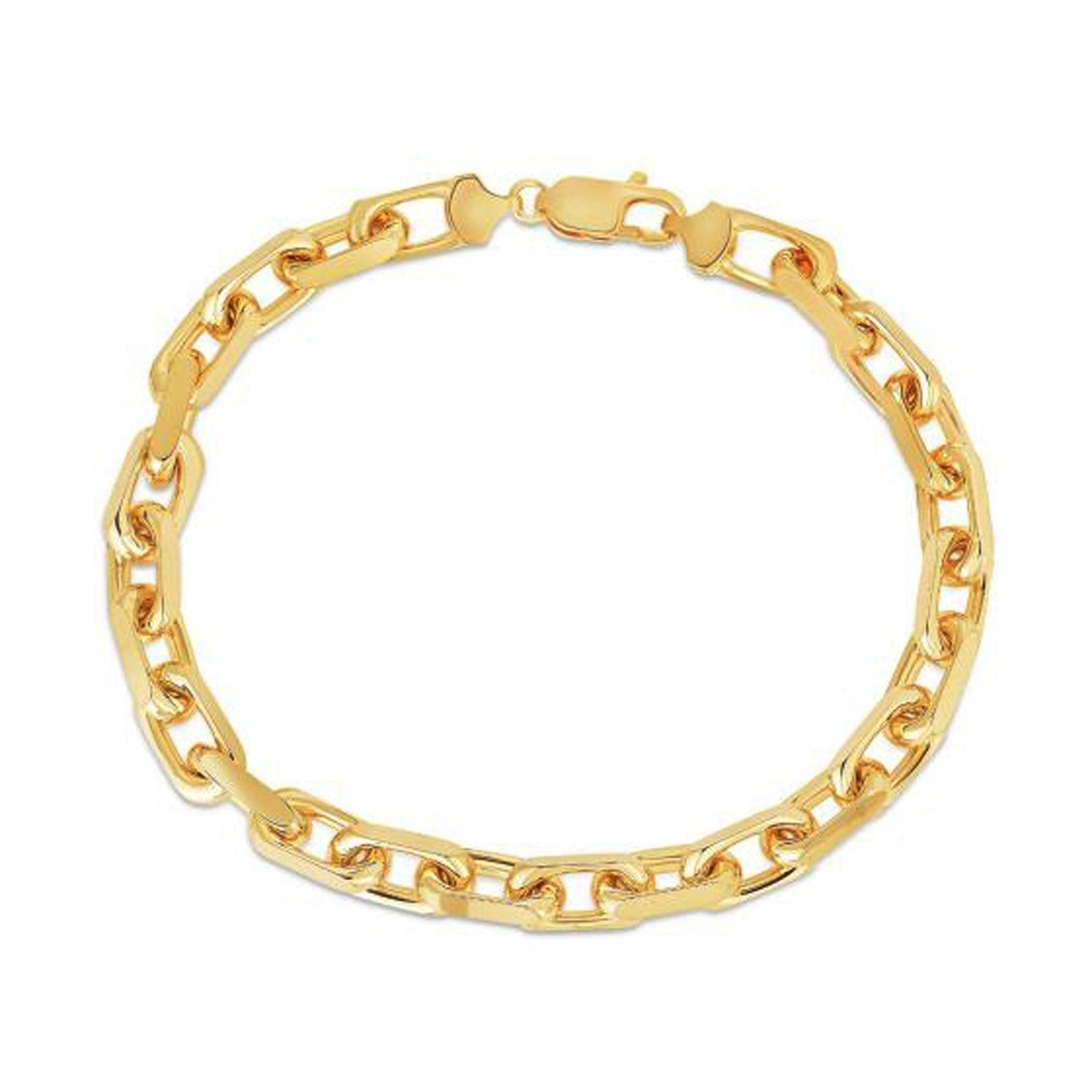 14k Yellow Gold French Cable Chain Bracelet  (6.10 mm) Bids.com