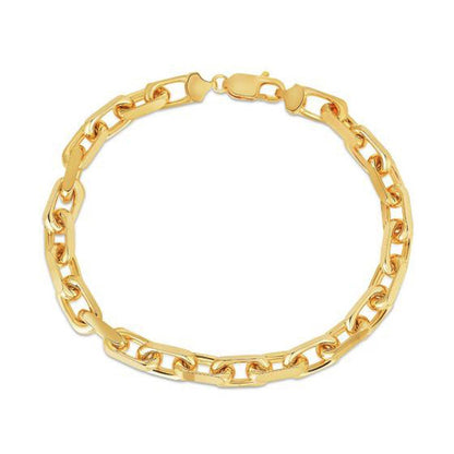 14k Yellow Gold French Cable Chain Bracelet  (6.10 mm) Bids.com