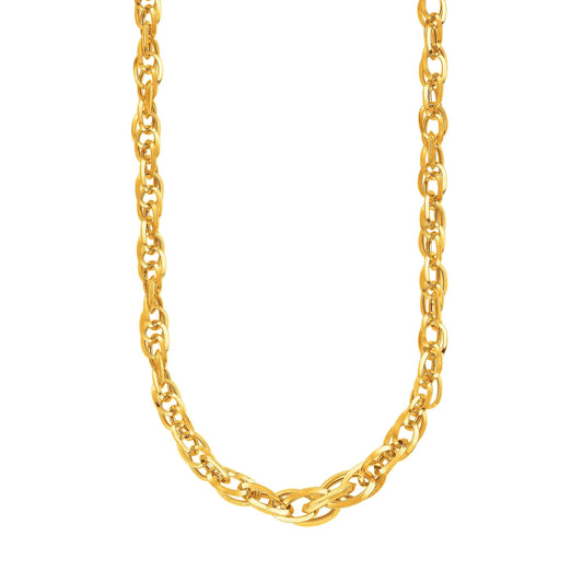 14k Yellow Gold Ornate Prince of Wales Chain Necklace Bids.com