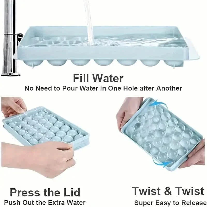 33 Round Shape Ice Cube Maker Tray DailySale