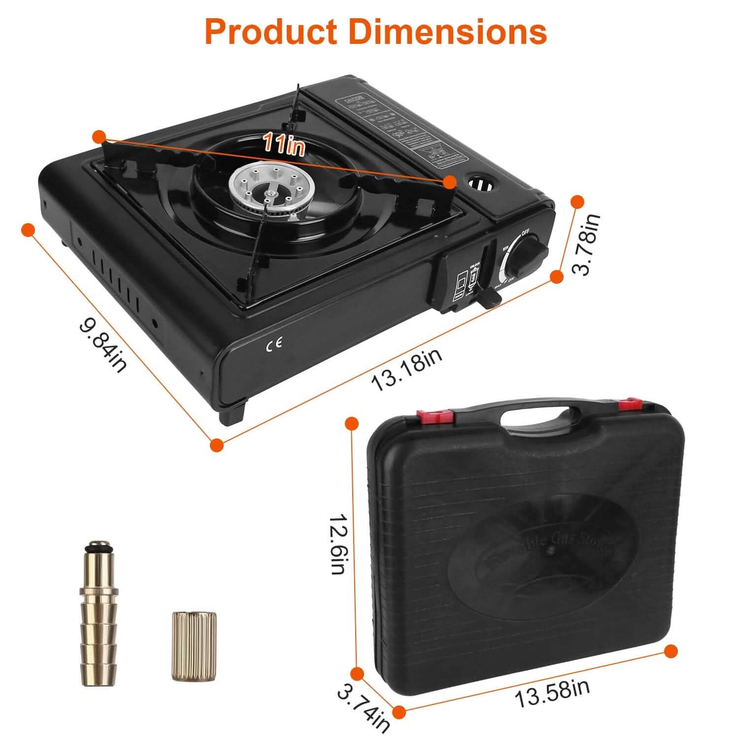 3300W Portable Camping Stove Butane Canister Dual Fuel Burner DailySale