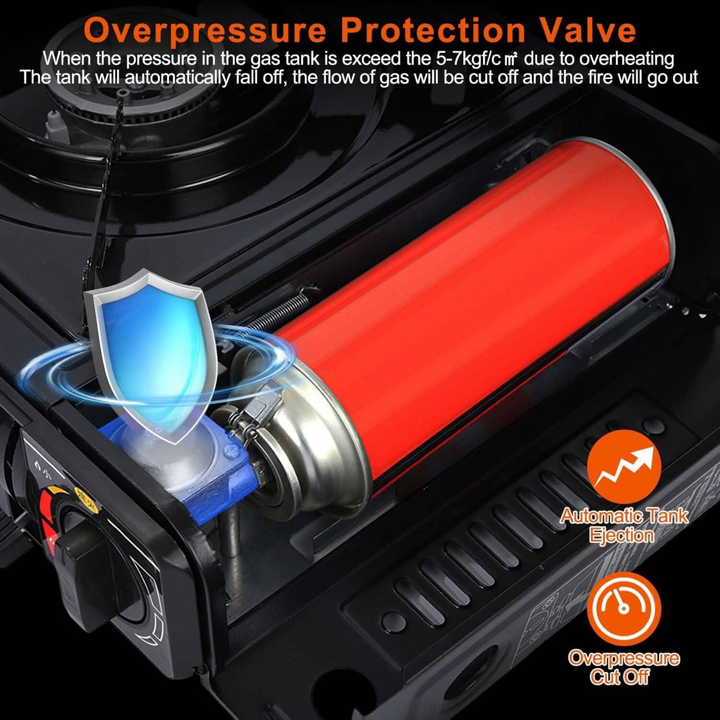 3300W Portable Camping Stove Butane Canister Dual Fuel Burner DailySale