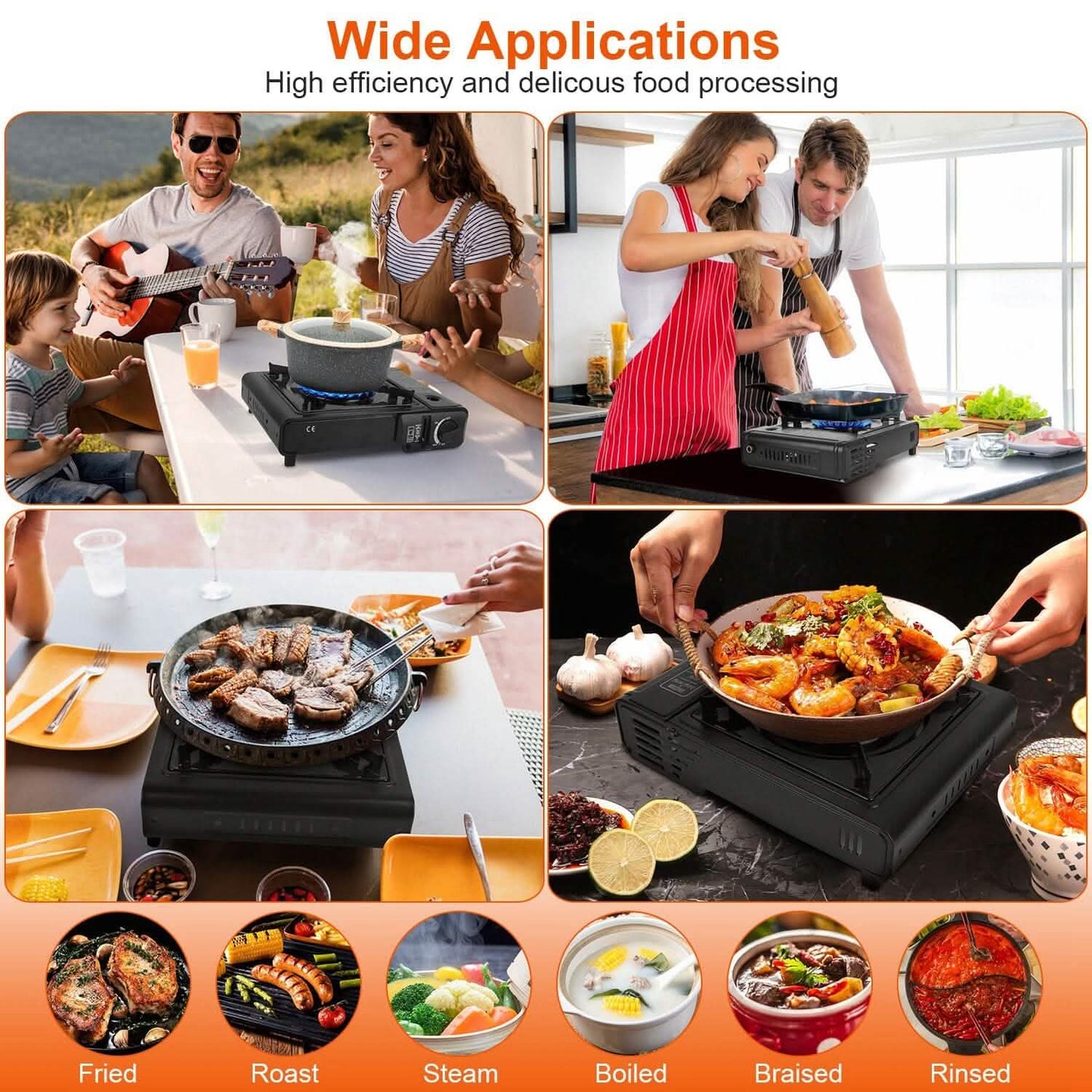 3300W Portable Camping Stove Butane Canister Dual Fuel Burner DailySale