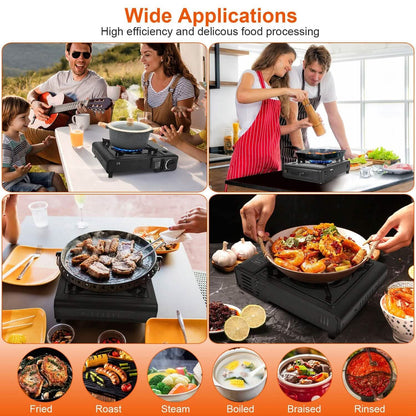 3300W Portable Camping Stove Butane Canister Dual Fuel Burner DailySale