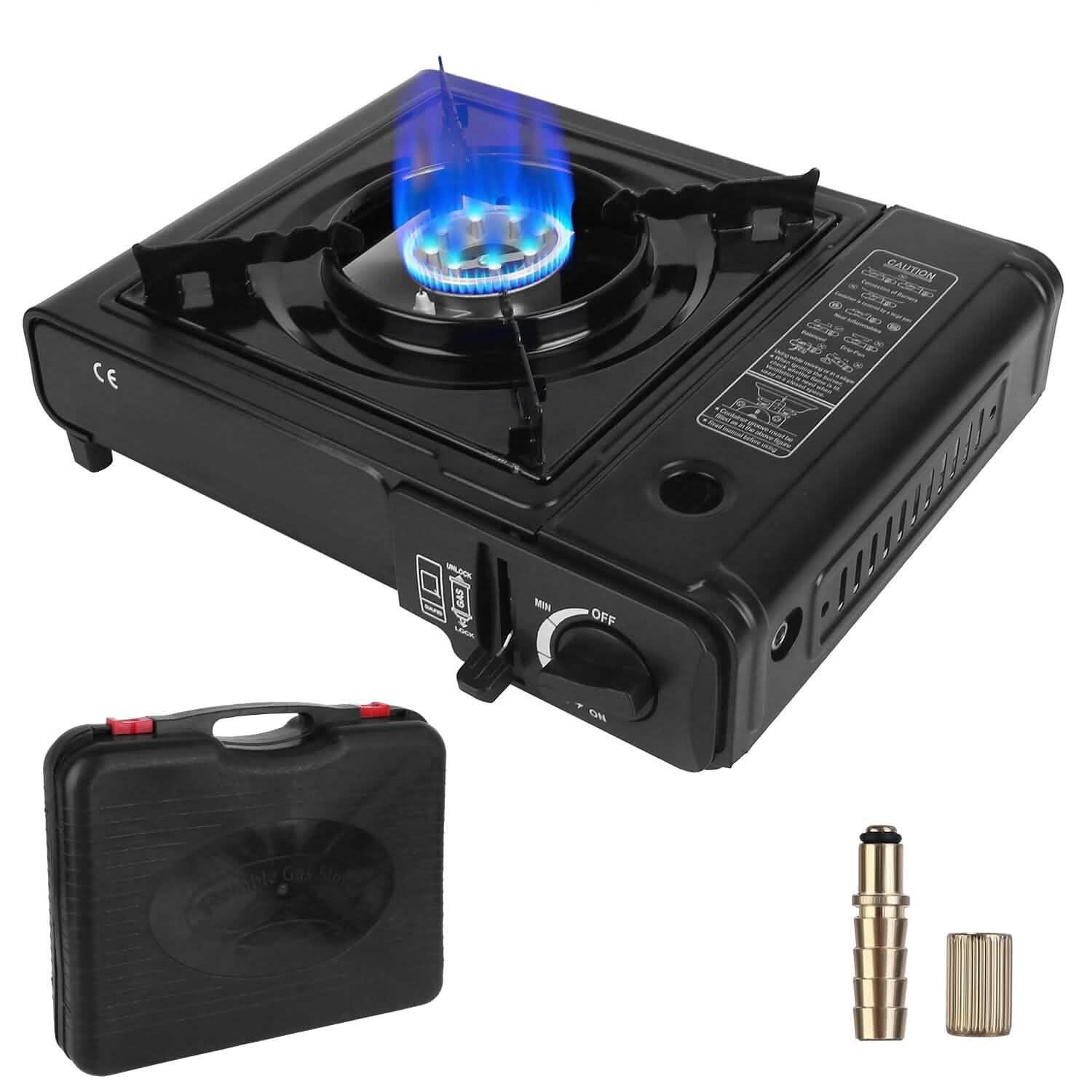 3300W Portable Camping Stove Butane Canister Dual Fuel Burner DailySale